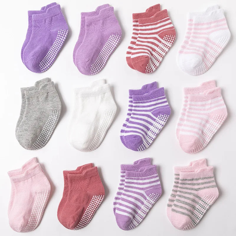 Adorable 3-Pair Baby Socks Set for Newborns - Soft, Stylish, and Perfect for Spring/Summer (0-6 Months)