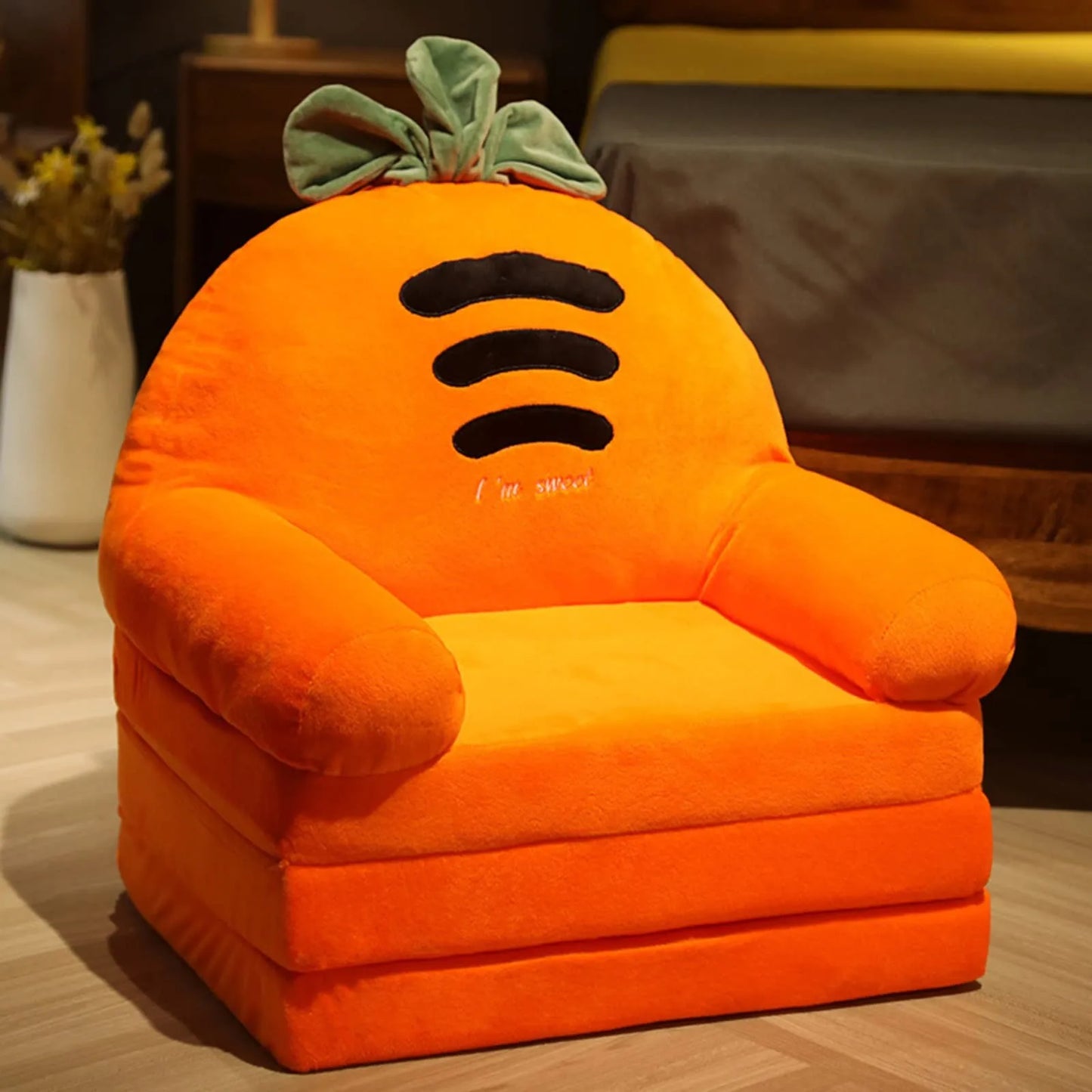 Cozy Cartoon 2-in-1 Plush Kids Sofa Bed - Ideal for Fun and Relaxation!