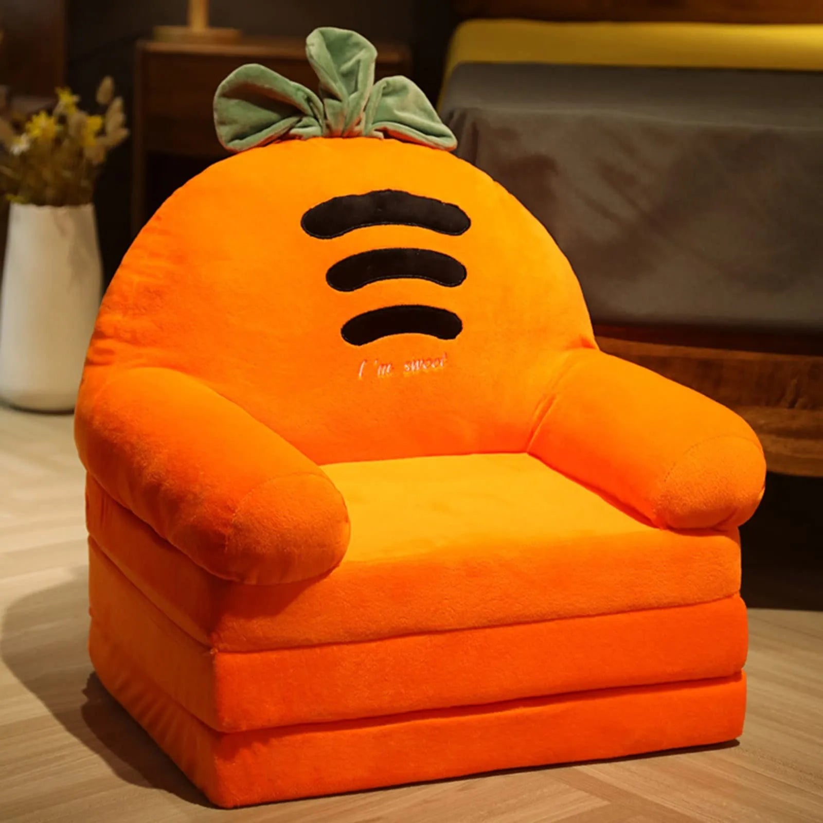 Cozy Cartoon 2-in-1 Plush Kids Sofa Bed - Ideal for Fun and Relaxation!