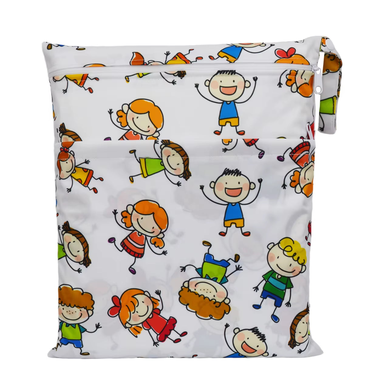  Waterproof Reusable Wet Dry Bag - Perfect for Baby Diapers & Travel Convenience with Dual Zippered Compartments!