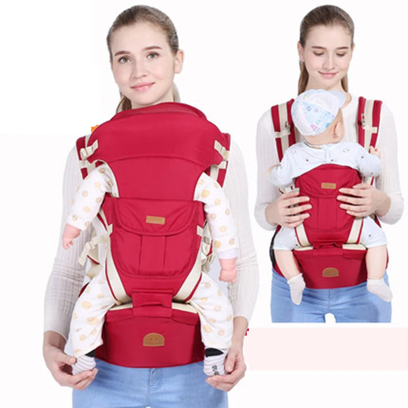 Ergonomic 3-in-1 Non-Slip Baby Carrier - Front Facing Hipseat & Wrap Sling for Infants 0-48 Months
