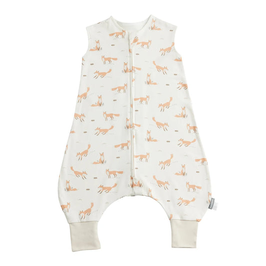 Cozy Kids Summer Sleeping Bag - Breathable 100% Cotton Jumpsuit with Fresh Grass Print for Ages 1-6