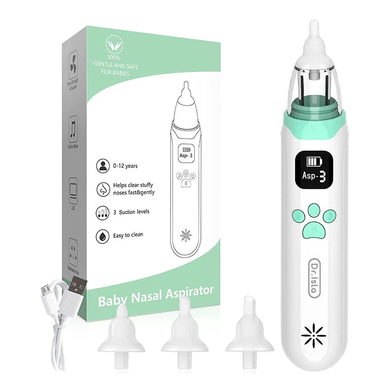 MAMIJOY Electric Baby Nasal Aspirator - Adjustable Silicone Suction for Safe, Quiet Relief