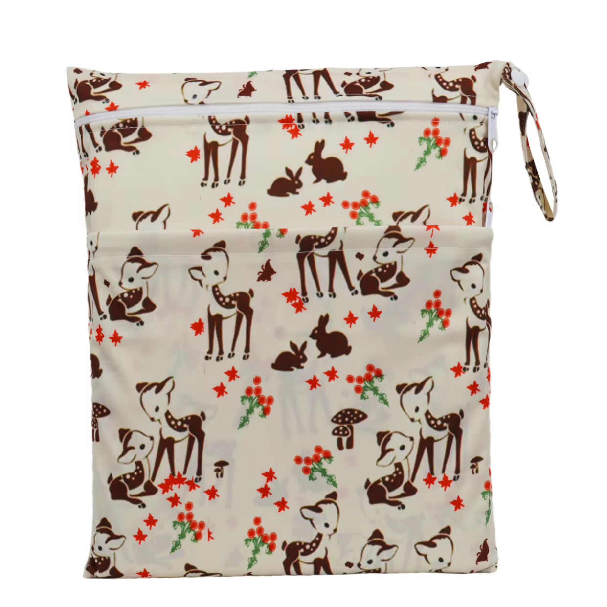  Waterproof Reusable Wet Dry Bag - Perfect for Baby Diapers & Travel Convenience with Dual Zippered Compartments!