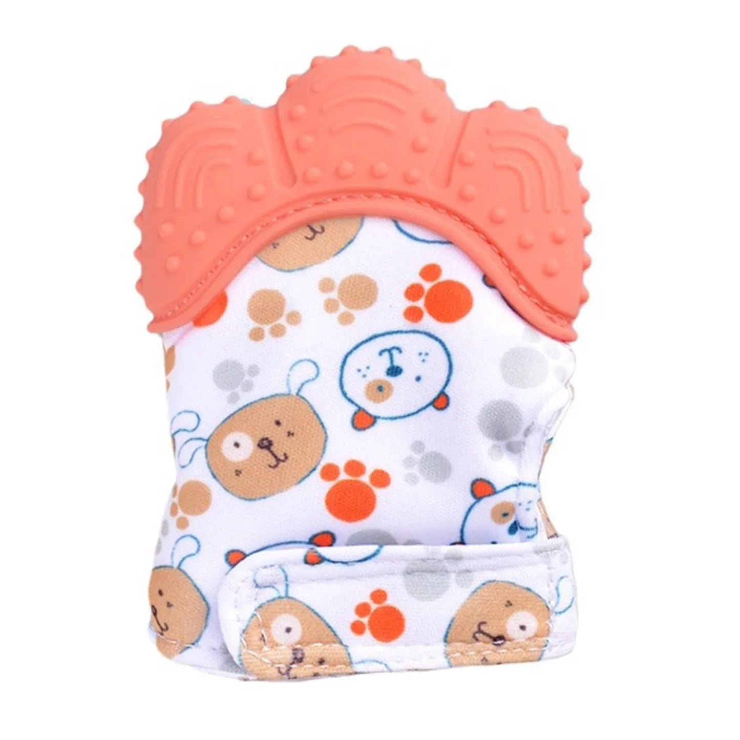 Cute Cartoon Baby Teether Gloves - Safe Chewing Toy for Infants and Toddlers