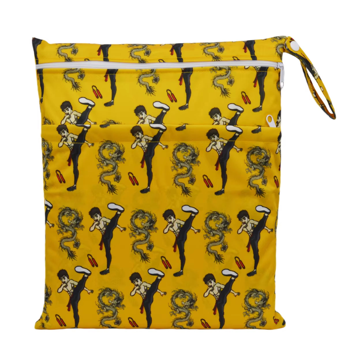  Waterproof Reusable Wet Dry Bag - Perfect for Baby Diapers & Travel Convenience with Dual Zippered Compartments!