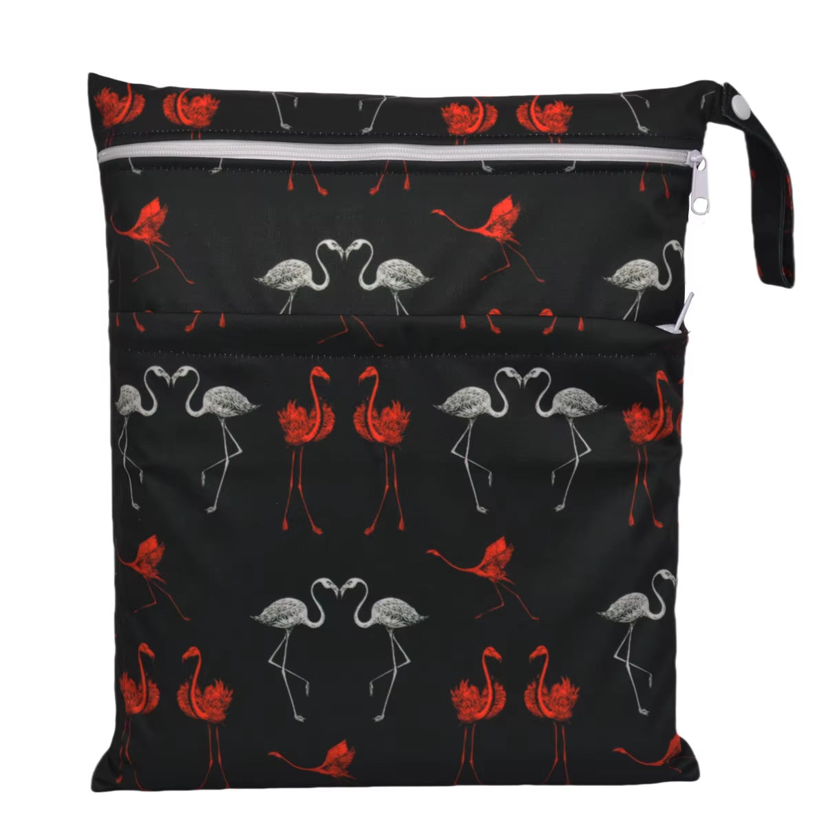  Waterproof Reusable Wet Dry Bag - Perfect for Baby Diapers & Travel Convenience with Dual Zippered Compartments!