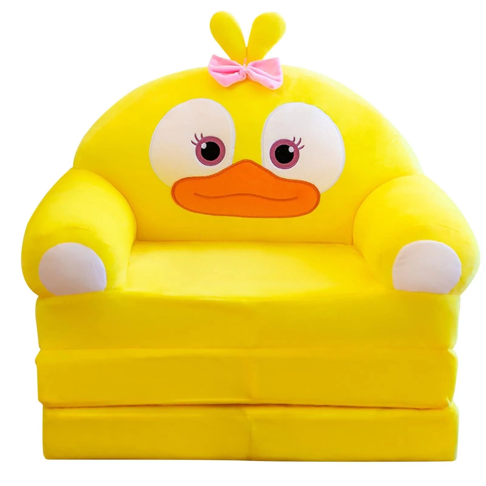Cozy Cartoon 2-in-1 Plush Kids Sofa Bed - Ideal for Fun and Relaxation!