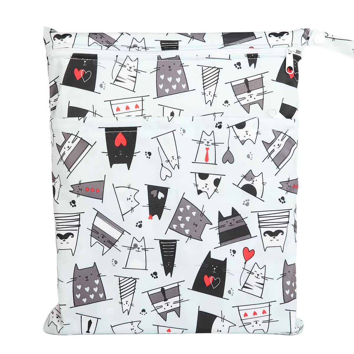  Waterproof Reusable Wet Dry Bag - Perfect for Baby Diapers & Travel Convenience with Dual Zippered Compartments!