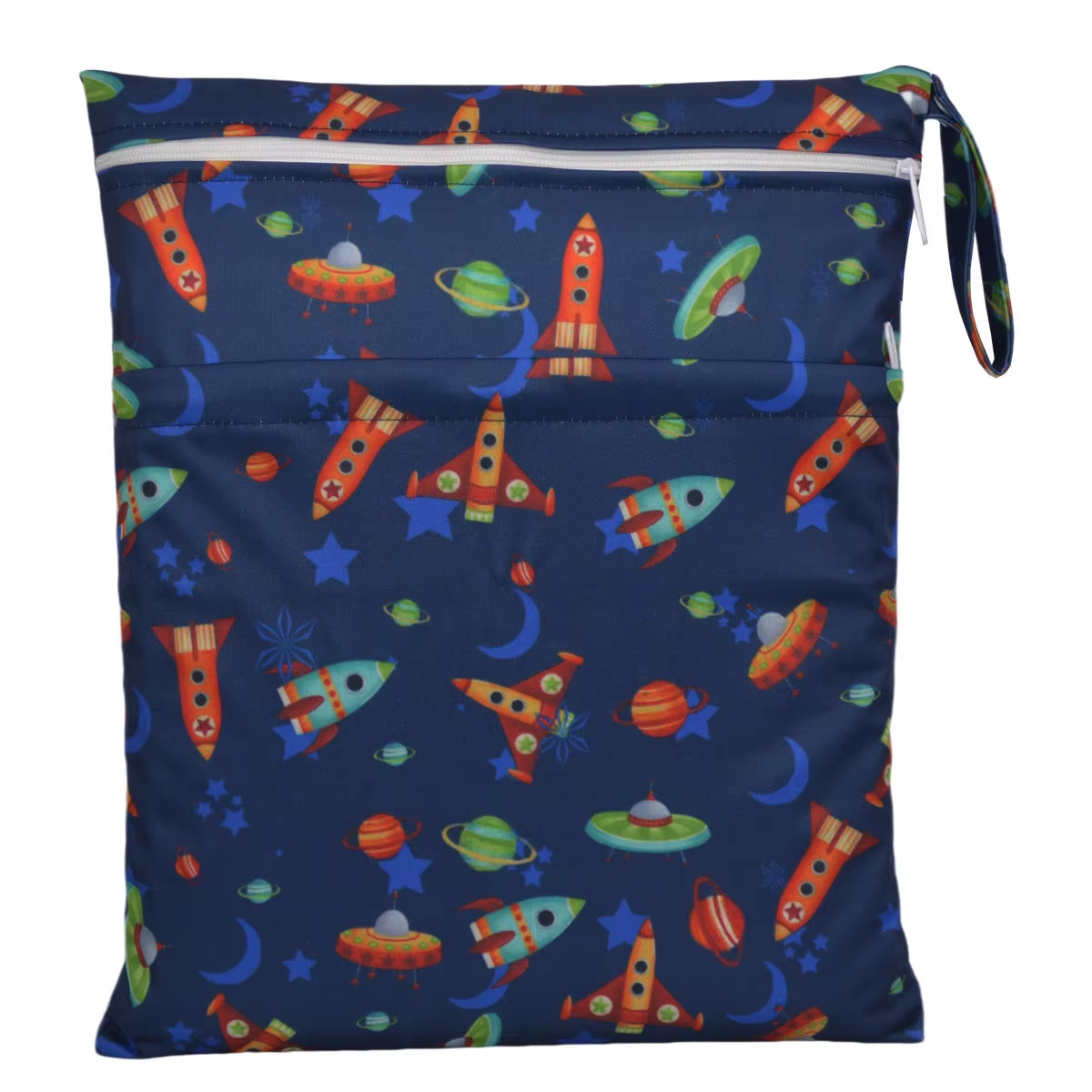  Waterproof Reusable Wet Dry Bag - Perfect for Baby Diapers & Travel Convenience with Dual Zippered Compartments!