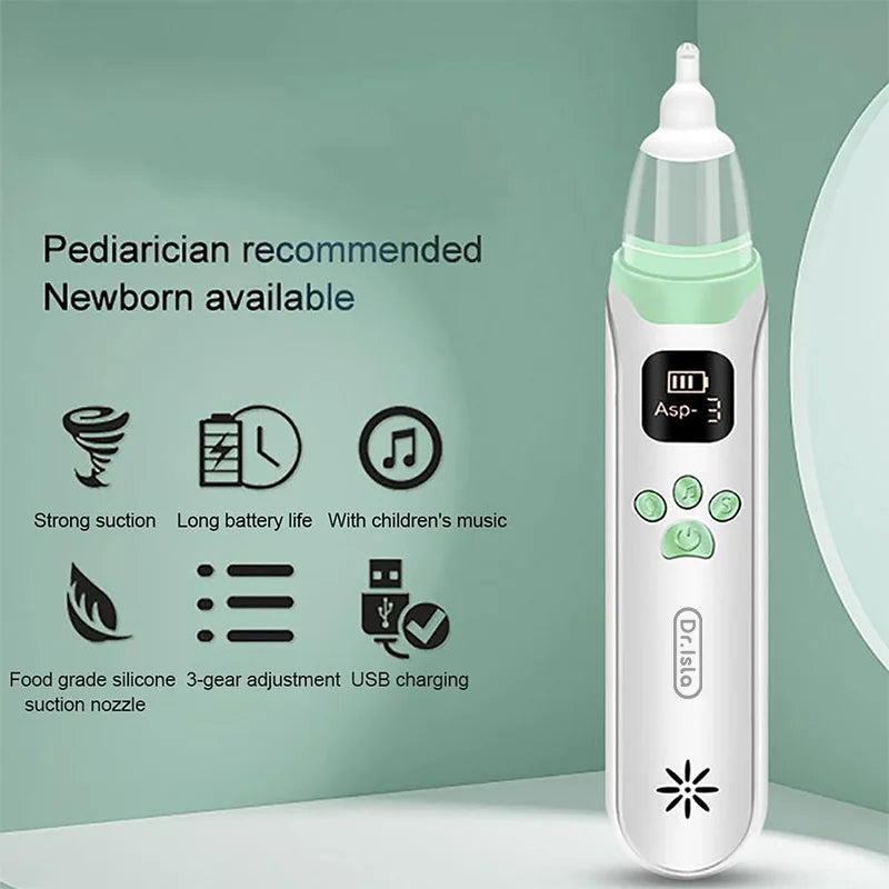 MAMIJOY Electric Baby Nasal Aspirator - Adjustable Silicone Suction for Safe, Quiet Relief
