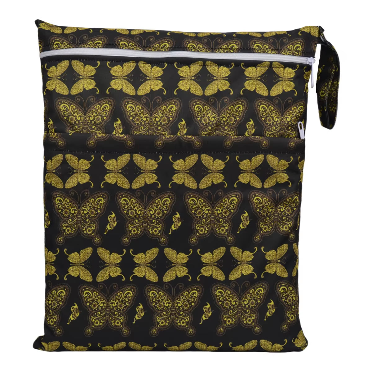  Waterproof Reusable Wet Dry Bag - Perfect for Baby Diapers & Travel Convenience with Dual Zippered Compartments!