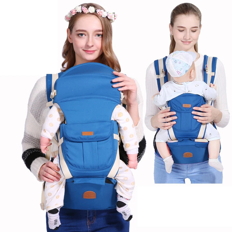 Ergonomic 3-in-1 Non-Slip Baby Carrier - Front Facing Hipseat & Wrap Sling for Infants 0-48 Months