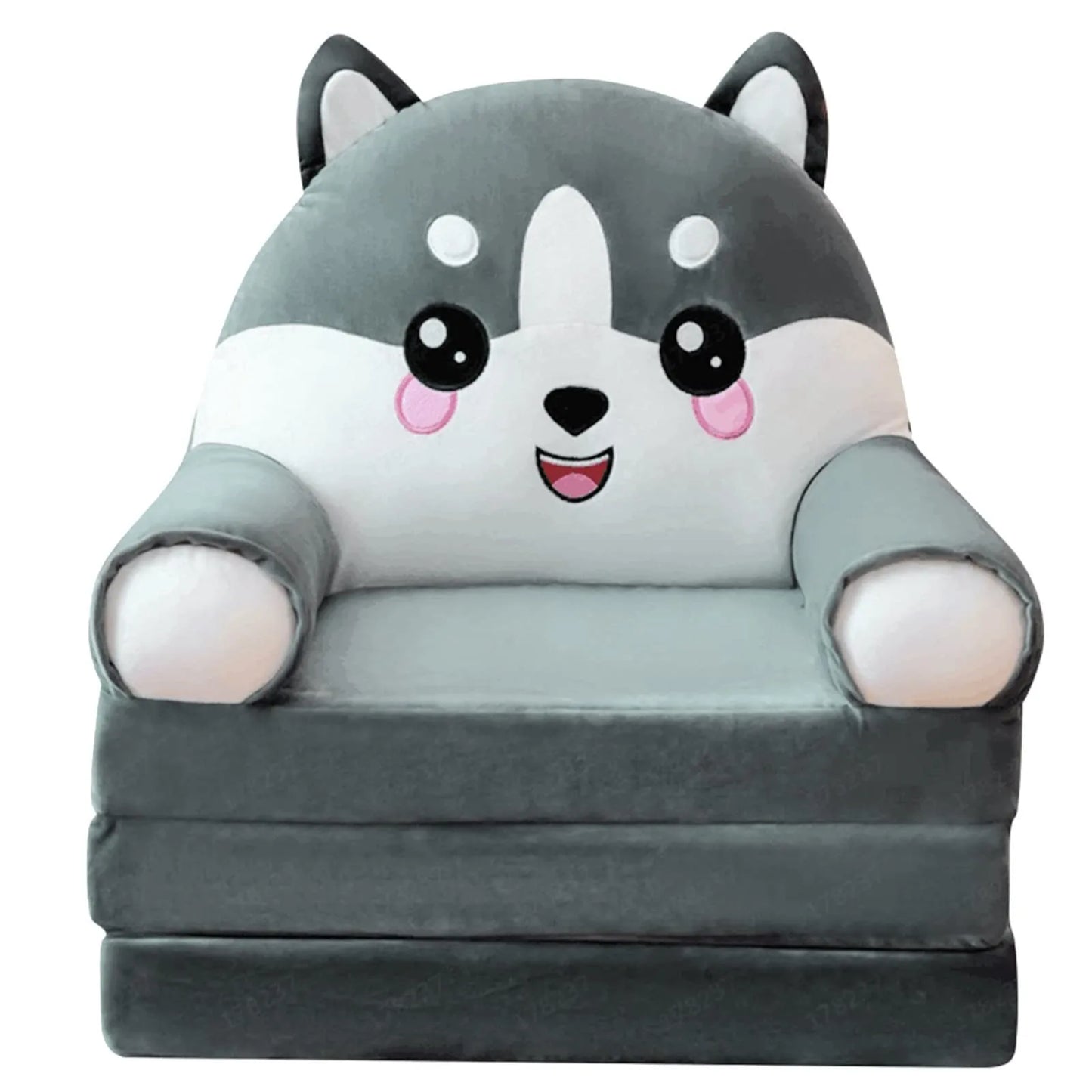 Cozy Cartoon 2-in-1 Plush Kids Sofa Bed - Ideal for Fun and Relaxation!