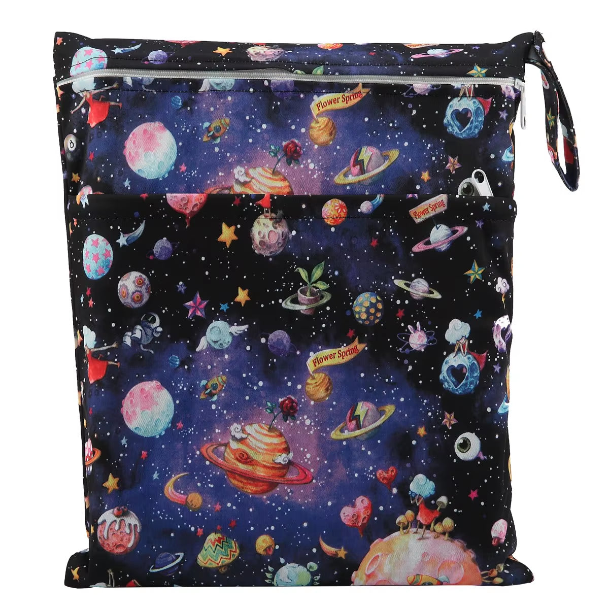  Waterproof Reusable Wet Dry Bag - Perfect for Baby Diapers & Travel Convenience with Dual Zippered Compartments!