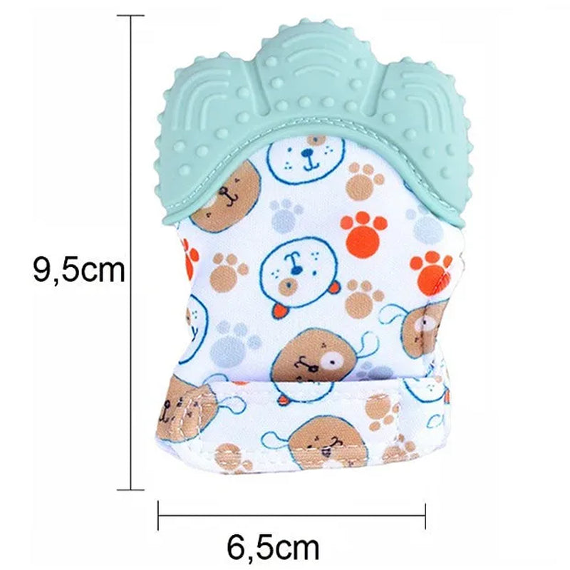 Cute Cartoon Baby Teether Gloves - Safe Chewing Toy for Infants and Toddlers