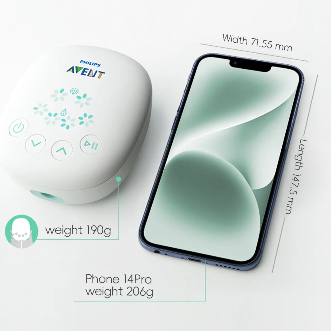 Philips Avent Portable Single Electric Breast Pump - Ultimate Comfort with Smart Massage & Petal Stimulation