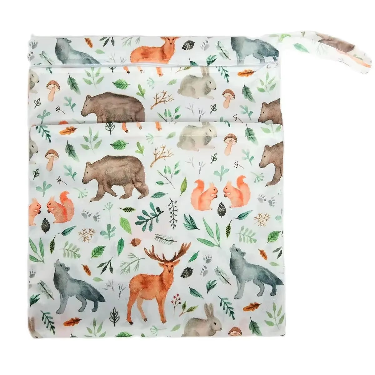  Waterproof Reusable Wet Dry Bag - Perfect for Baby Diapers & Travel Convenience with Dual Zippered Compartments!