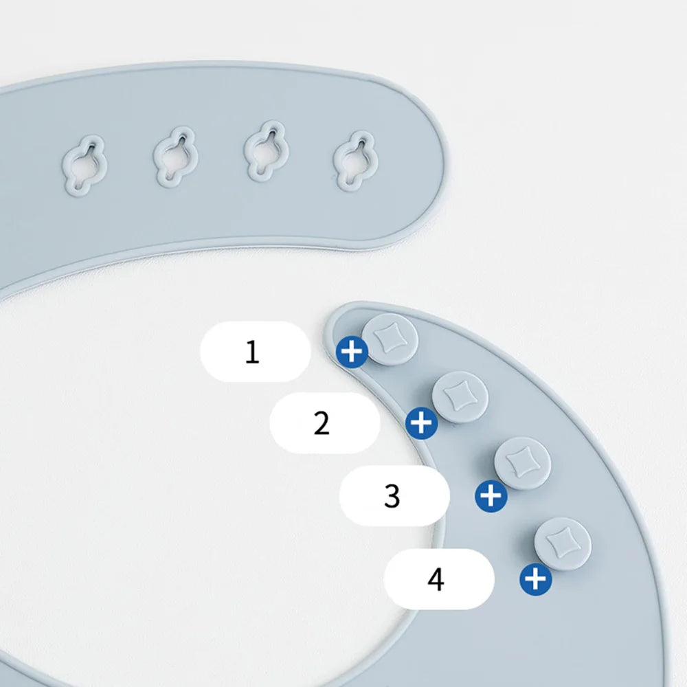 Mess-Free Mealtime Made Fun: Adjustable Soft Silicone Waterproof Bibs with Adorable Cartoon Prints for Kids