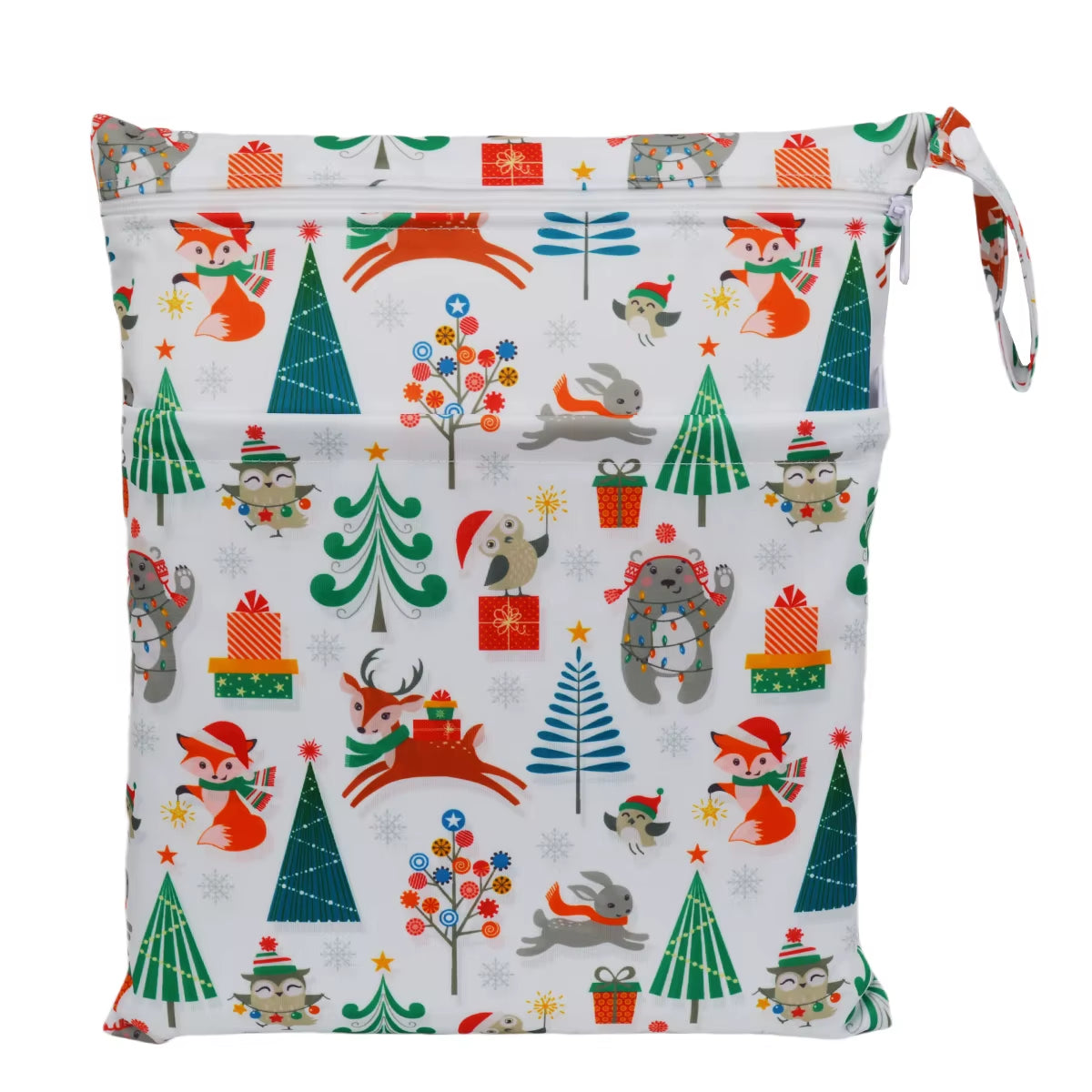  Waterproof Reusable Wet Dry Bag - Perfect for Baby Diapers & Travel Convenience with Dual Zippered Compartments!