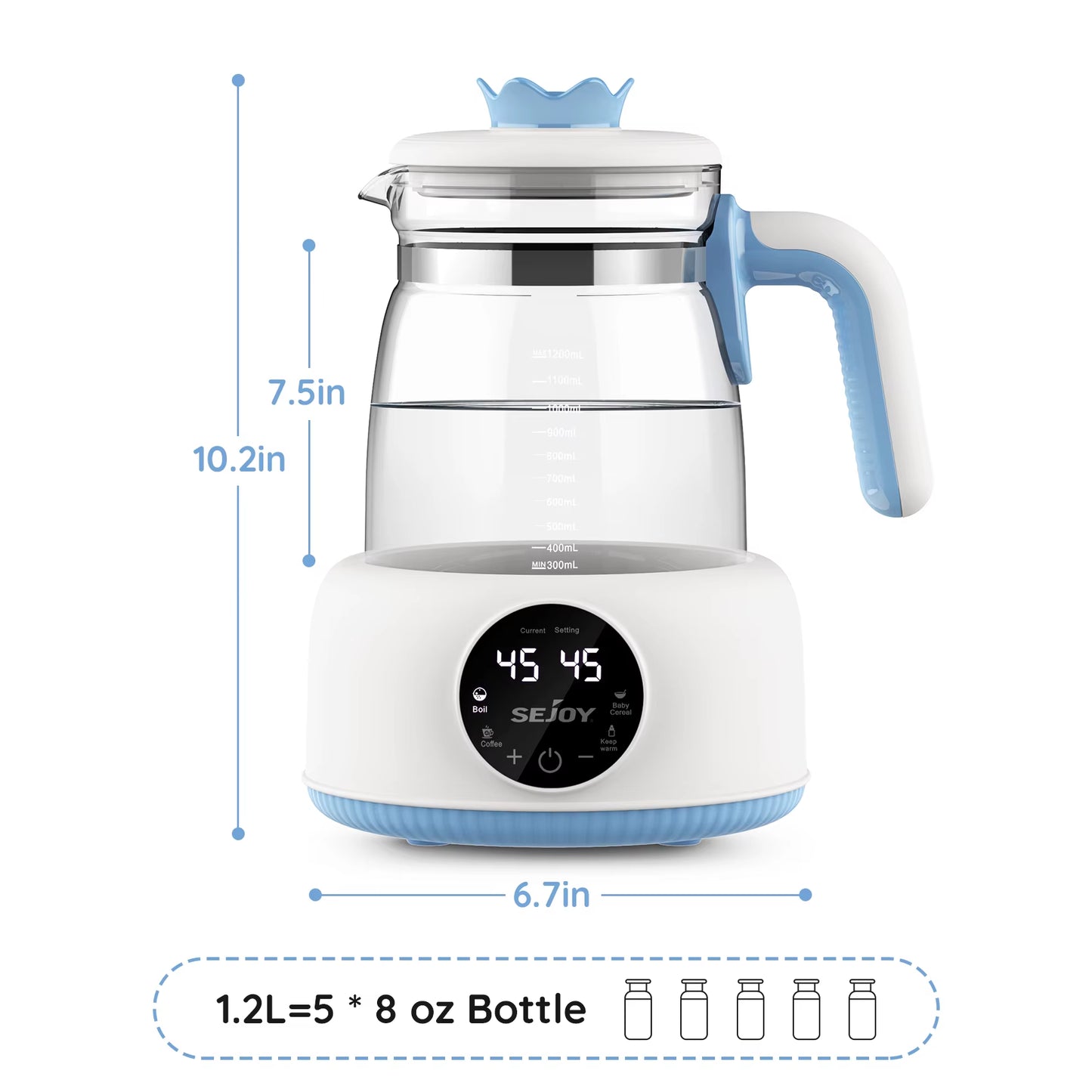 Smart Baby Formula Kettle - 220V/110V Automatic Milk Warmer & Thermostatic Regulator for Effortless Feeding