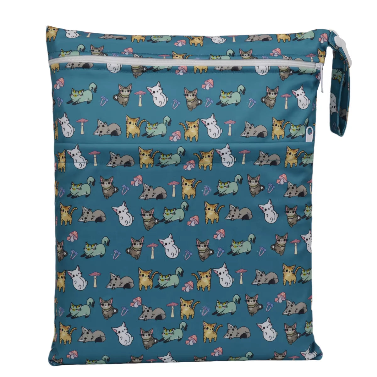  Waterproof Reusable Wet Dry Bag - Perfect for Baby Diapers & Travel Convenience with Dual Zippered Compartments!