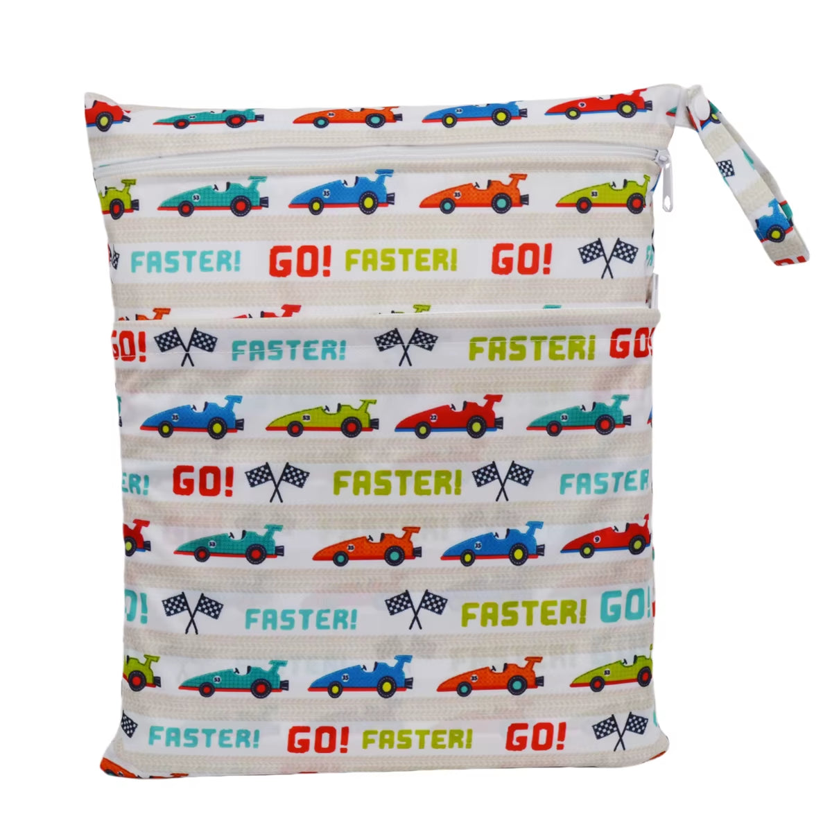  Waterproof Reusable Wet Dry Bag - Perfect for Baby Diapers & Travel Convenience with Dual Zippered Compartments!