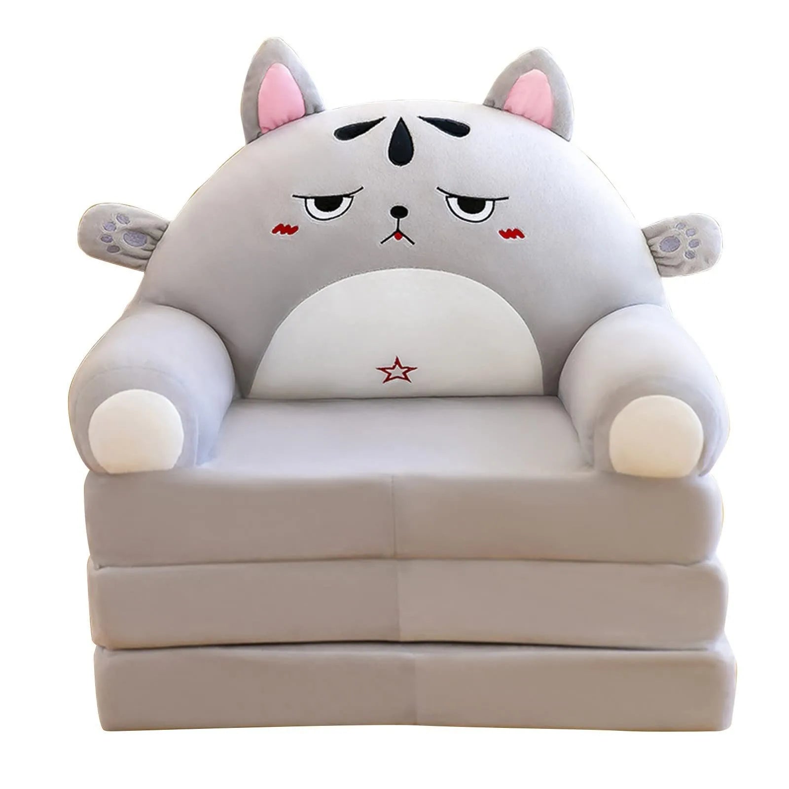 Cozy Cartoon 2-in-1 Plush Kids Sofa Bed - Ideal for Fun and Relaxation!